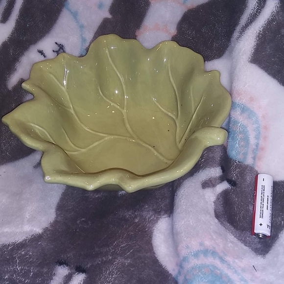Home green leaf tray dish platter - Picture 3 of 4